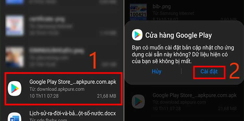 Cài đặt ứng dụng CH Play