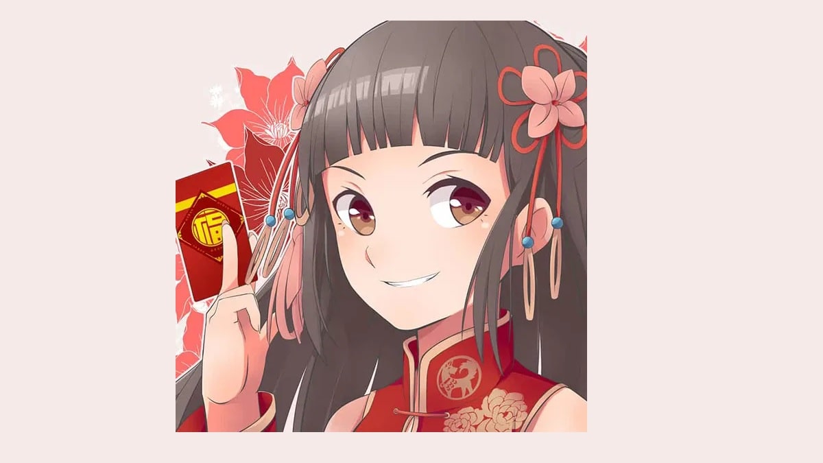 Ảnh anime cầm lì xì