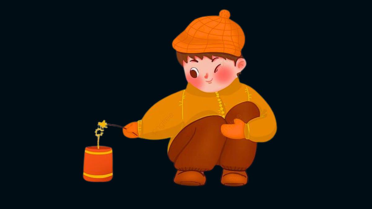 Mẫu avatar nam đốt pháo bông