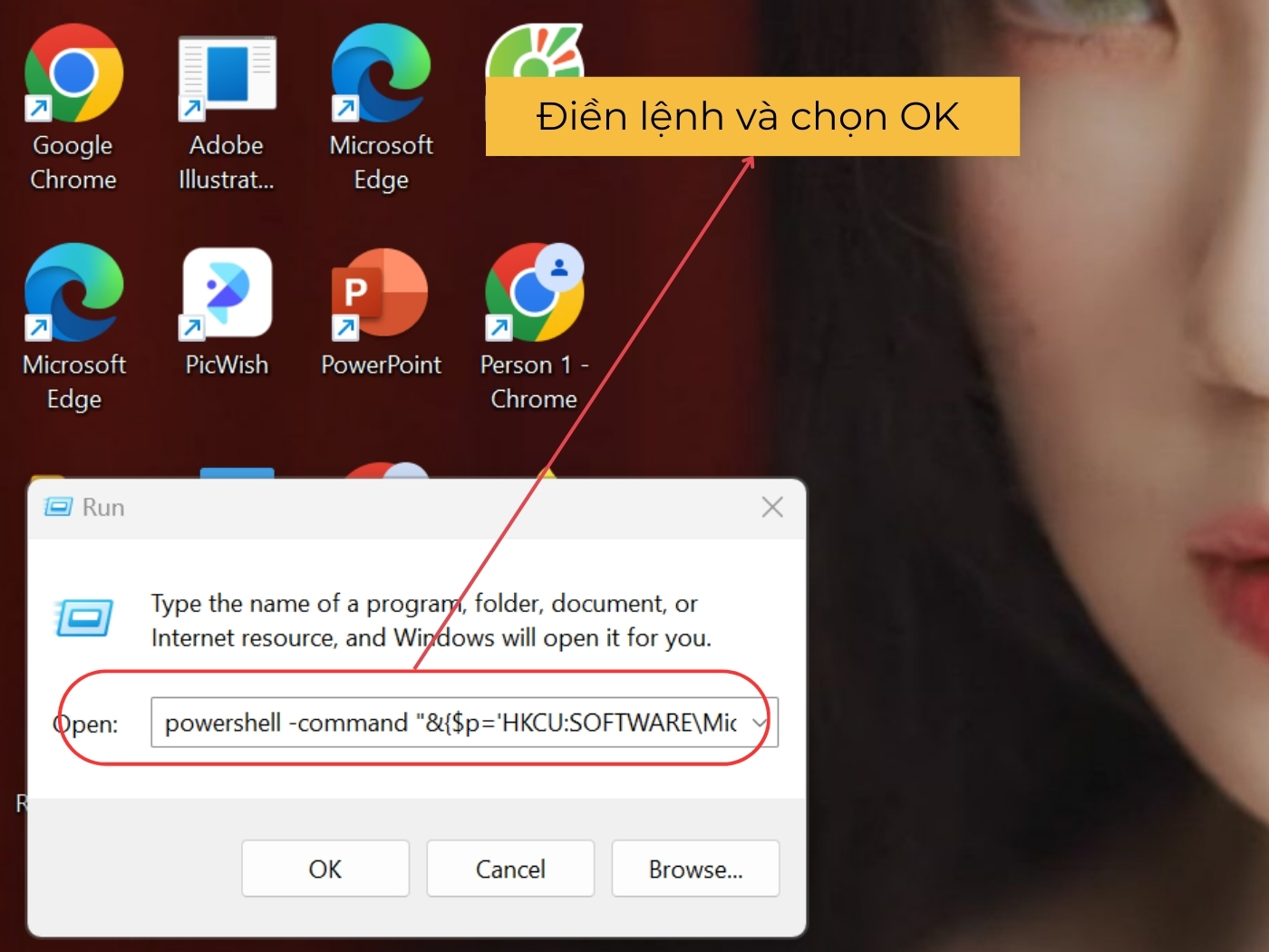 Cách ẩn thanh Taskbar Win 11 qua Command Prompt bước 2