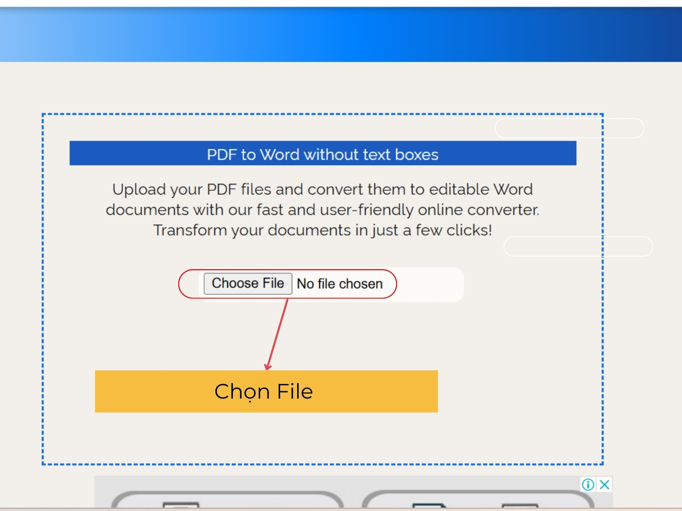  Cách chuyển file PDF sang Word bằng Convert PDF to Word bước 2