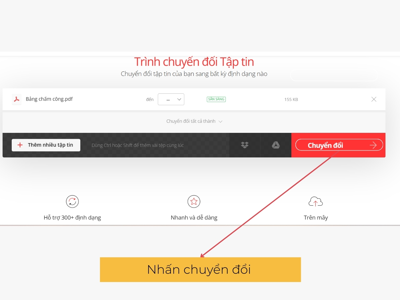  Cách chuyển file PDF sang Word bằng convertio bước 4