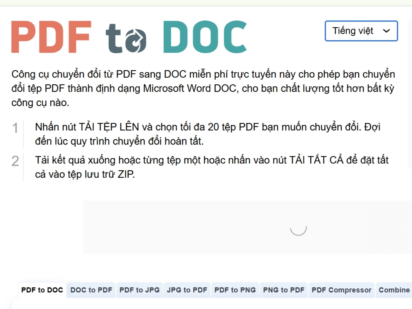  Cách chuyển file PDF sang Word bằng PDF to Word bước 1
