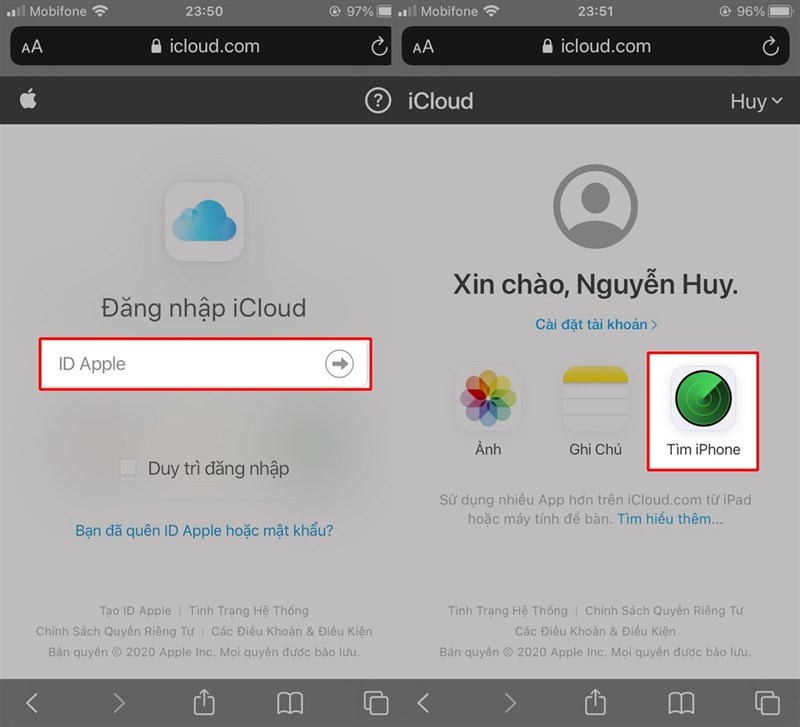 Chọn tìm iphone