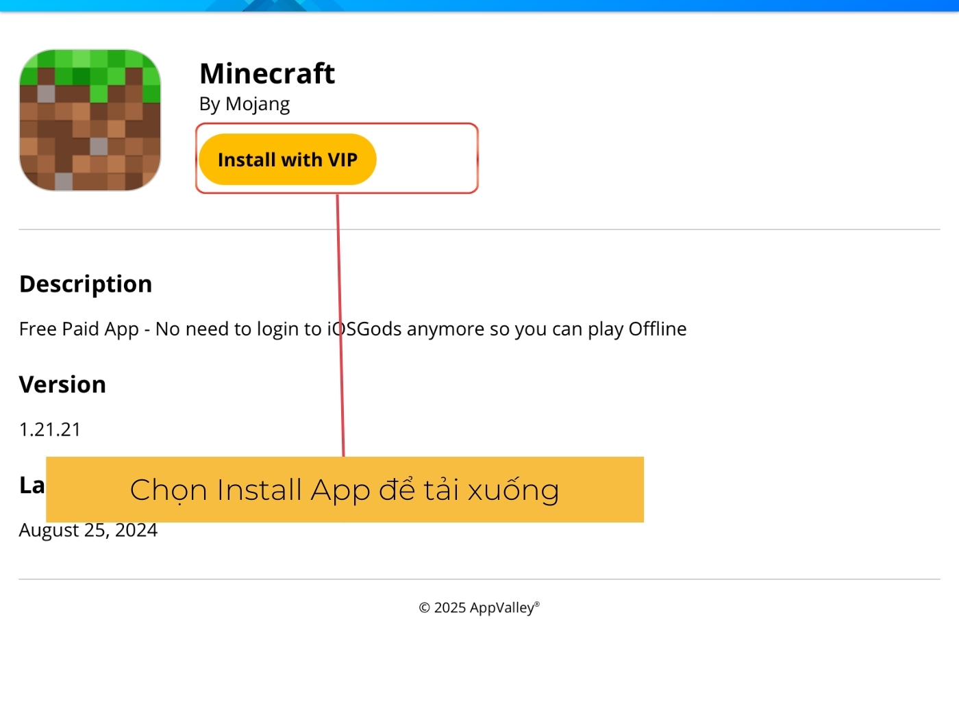 Cách tải Minecraft iOS bước 3