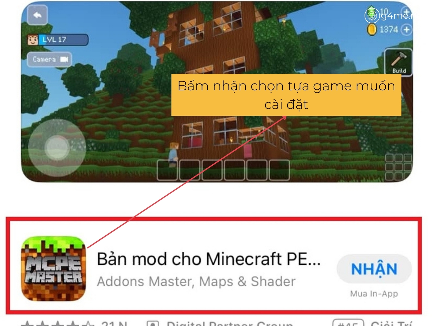 Cách tải Minecraft trên Iphone qua Appstore bước 3