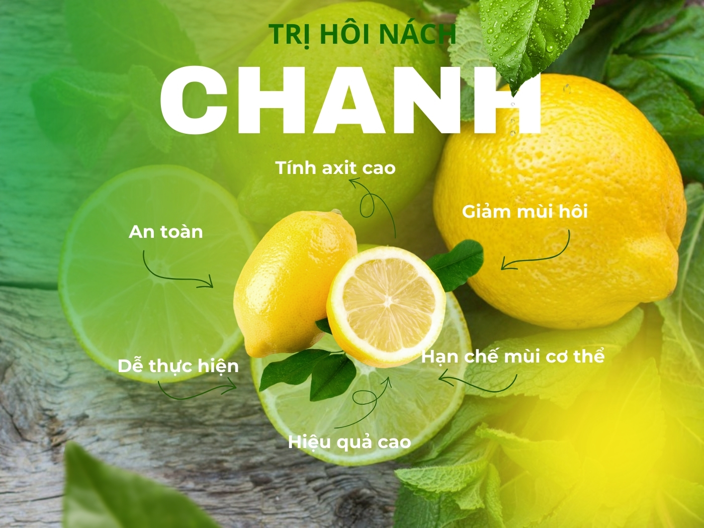 Cách trị hôi nách nặng bằng chanh 