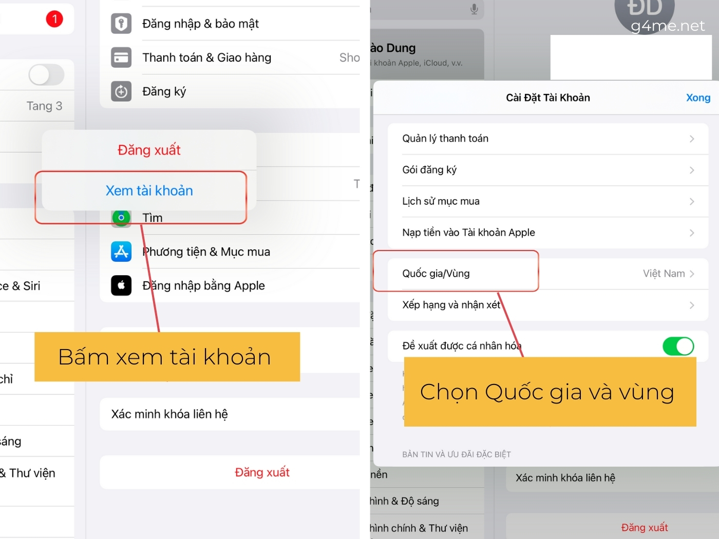 Chuyển đổi vùng Appstore từ Việt Nam qua Mỹ bước 3