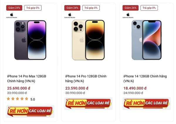 Các chương trình khuyến mãi từ nhà bán lẻ và Apple