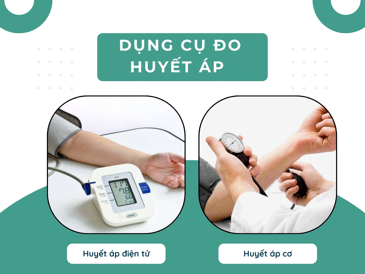 Những dụng cụ được dùng để đo huyết áp 