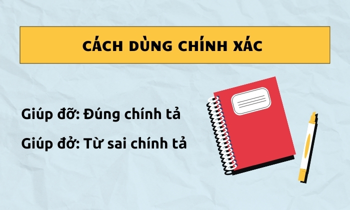 Phân biệt cách dùng đúng của từ giúp đỡ hay giúp đở