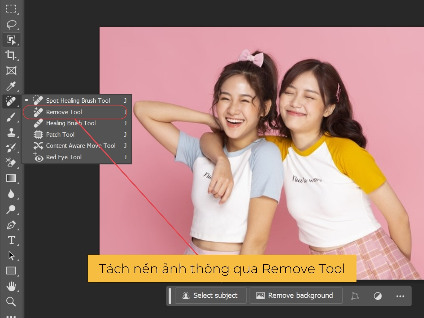 Remove Tool xóa nền đơn giản trong Photoshop 