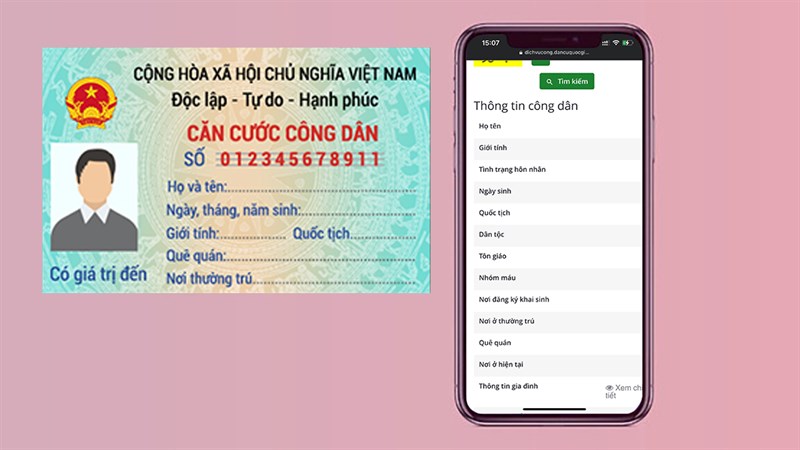 Tra cứu thông tin cá nhân từ căn cước công dân (CCCD)