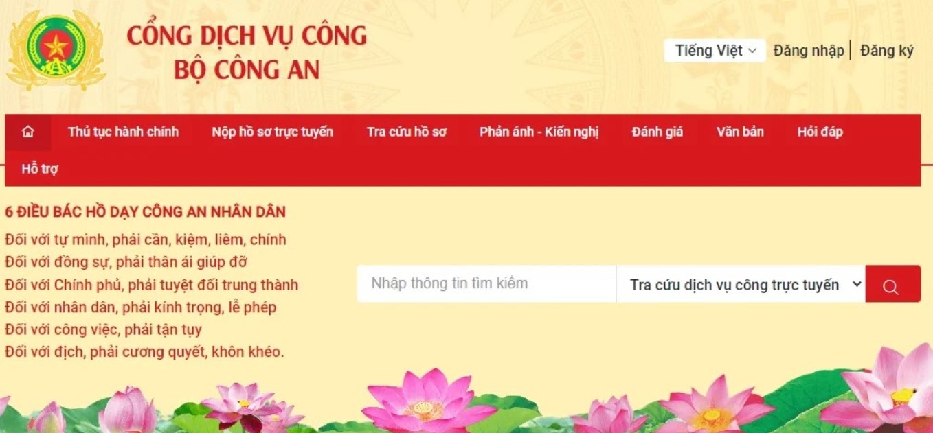 Tra cứu thông tin từ CCCD qua web của Bộ Công An