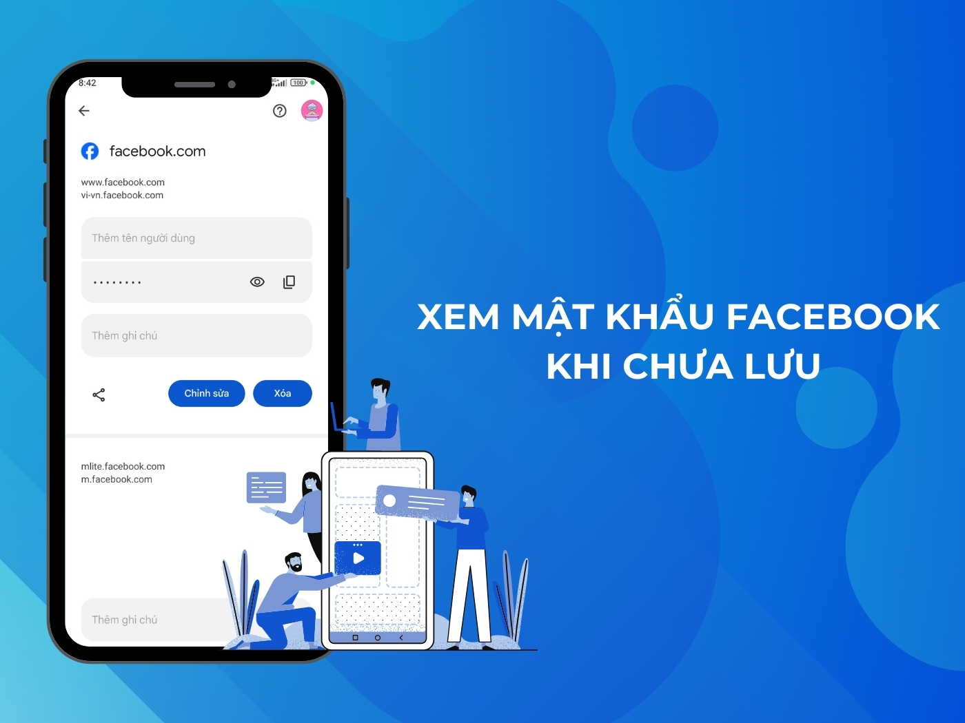 Xem mật khẩu với tài khoản chưa lưu 